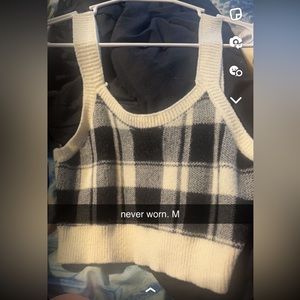 cute sweater material crop top.